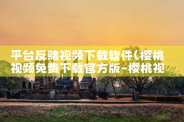 平台反赌视频下载软件|男娘日记